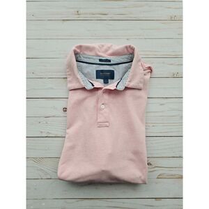 Fairlane Performance Pique Men’s L Pink Polo Shirt Golf Preppy Short Sleeve